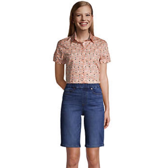 NWT (3 shirts) Lands’ End No Iron Supima Cotton Short Sleeve Shirt, Size 12 - Picture 5 of 14